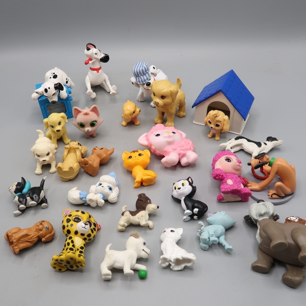 Cat and Puppy Dogs Figure Lot Mini Puppies Kittens Cartoon Toy